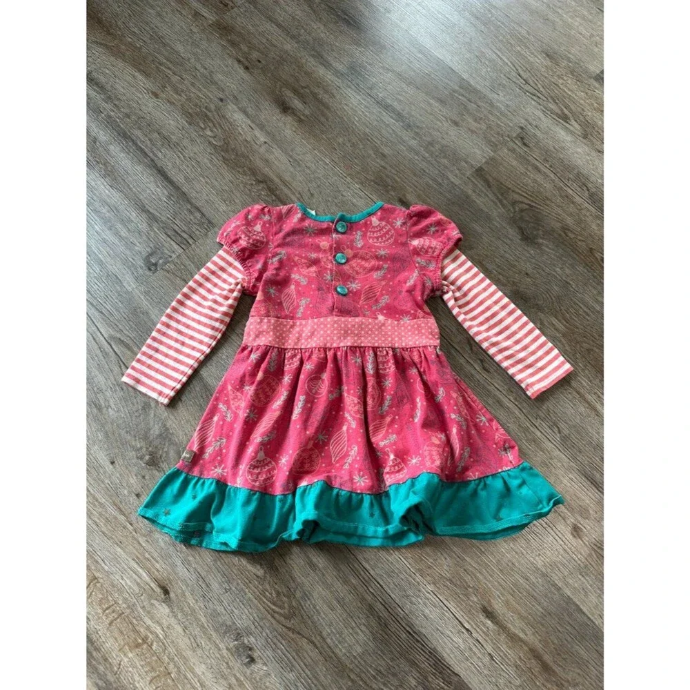 Matilda Jane Davina Dress 18-24 Months Long Sleeve Holiday Christmas Striped